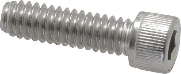 Value Collection - 1/4-20 UNC Hex Socket Drive, Socket Cap Screw - Grade 18-8 Stainless Steel, Fully Threaded, 7/8" Length Under Head - Industrial Tool & Supply