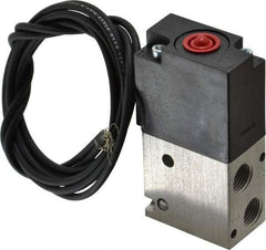 ARO/Ingersoll-Rand - 1/8", 3-Way Body Ported Stacking Solenoid Valve - 120 VAC, 0.2 CV Rate, 2.4" High - Industrial Tool & Supply