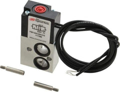 ARO/Ingersoll-Rand - 1/8", 3-Way Stacking Solenoid Valve - 24 VDC, 0.2 CV Rate, 2.4" High - Industrial Tool & Supply