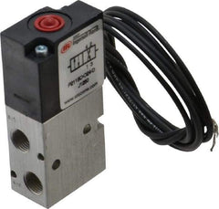 ARO/Ingersoll-Rand - 1/8", 4-Way Body Ported Stacking Solenoid Valve with Speed Control - 24 VDC, 0.2 CV Rate, 2.8" High - Industrial Tool & Supply