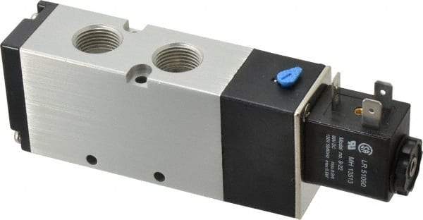 ARO/Ingersoll-Rand - 3/8", 4-Way 2-Position Maxair Stacking Solenoid Valve - 24 VDC, 1.65 CV Rate, 1.81" High - Industrial Tool & Supply