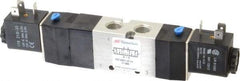 ARO/Ingersoll-Rand - 1/4", 4-Way 3-Position Maxair Stacking Solenoid Valve - 120 VAC, 0.7 CV Rate, 1.81" High - Industrial Tool & Supply