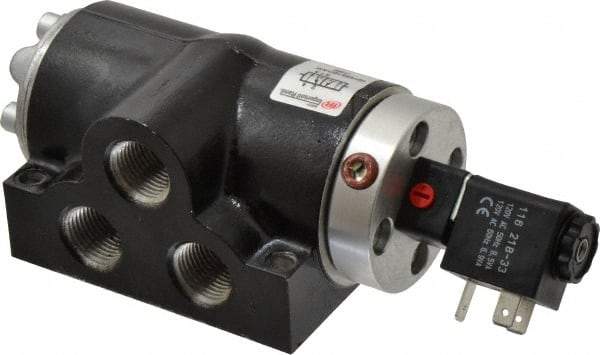 ARO/Ingersoll-Rand - 1/2", K Series 4-Way High Flow Stacking Solenoid Valve - 120 VAC, 2.57 CV Rate, 2.56" High - Industrial Tool & Supply