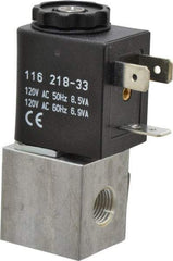 ARO/Ingersoll-Rand - 1/8", CAT Series 3-Way 2-Position Body Ported Stacking Solenoid Valve - 120 VAC, 0.062 CV Rate, 2.43" High - Industrial Tool & Supply