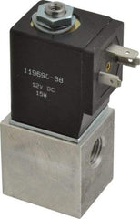 ARO/Ingersoll-Rand - 1/4", CAT Series 3-Way 2-Position Body Ported Stacking Solenoid Valve - 12 VDC, 0.2 CV Rate, 3-1/2" High - Industrial Tool & Supply