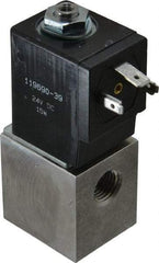 ARO/Ingersoll-Rand - 1/4", CAT Series 3-Way 2-Position Body Ported Stacking Solenoid Valve - 24 VDC, 0.2 CV Rate, 3-1/2" High - Industrial Tool & Supply