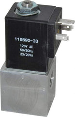 ARO/Ingersoll-Rand - 1/4", CAT Series 3-Way 2-Position Body Ported Stacking Solenoid Valve - 120 VAC, 0.2 CV Rate, 3-1/2" High - Industrial Tool & Supply