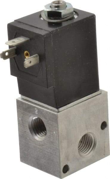 ARO/Ingersoll-Rand - 1/4", CAT Series 3-Way 2-Position Stacking Solenoid Valve - 120 VAC, 0.2 CV Rate, 3-1/2" High - Industrial Tool & Supply