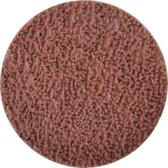 Made in USA - 3" Disc Diam, 80 Grit, Aluminum Oxide Quick Change Disc - Type S Attaching System, Coated, Brown, Medium Grade - Industrial Tool & Supply