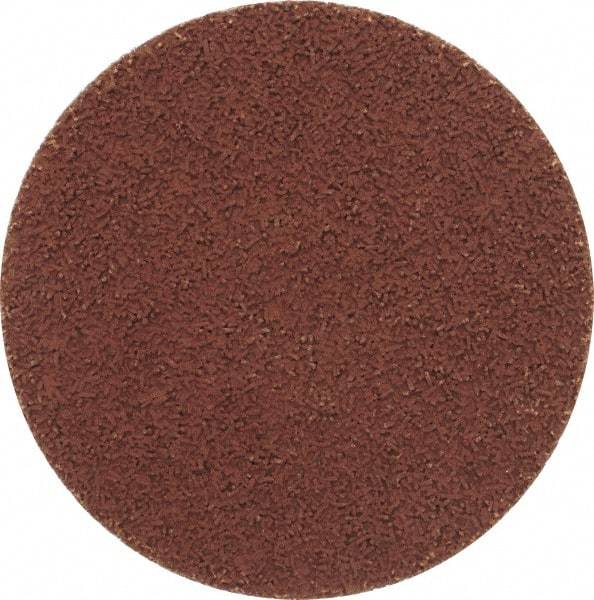 Made in USA - 3" Disc Diam, 400 Grit, Aluminum Oxide Quick Change Disc - Type S Attaching System, Coated, Brown, Super Fine Grade - Industrial Tool & Supply