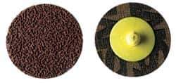 Made in USA - 3" Disc Diam, 240 Grit, Aluminum Oxide Quick Change Disc - Type S Attaching System, Coated, Brown, Very Fine Grade - Industrial Tool & Supply