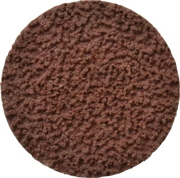 Made in USA - 1-1/2" Disc Diam, 120 Grit, Aluminum Oxide Quick Change Disc - Type R Attaching System, Coated, Brown, Fine Grade - Industrial Tool & Supply
