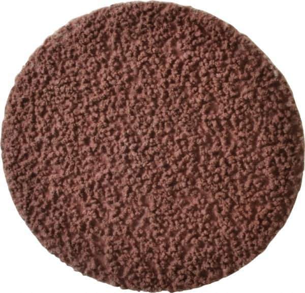 Made in USA - 3" Disc Diam, 80 Grit, Aluminum Oxide Quick Change Disc - Type R Attaching System, Coated, Brown, Medium Grade - Industrial Tool & Supply
