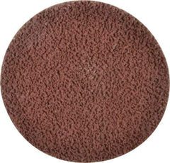 Made in USA - 3" Disc Diam, 120 Grit, Aluminum Oxide Quick Change Disc - Type R Attaching System, Coated, Brown, Fine Grade - Industrial Tool & Supply
