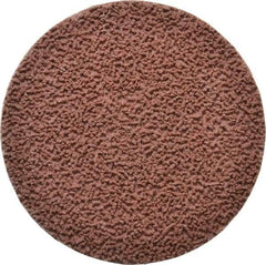 Made in USA - 3" Disc Diam, 180 Grit, Aluminum Oxide Quick Change Disc - Type R Attaching System, Coated, Brown, Very Fine Grade - Industrial Tool & Supply