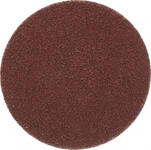 Made in USA - 3" Disc Diam, 320 Grit, Aluminum Oxide Quick Change Disc - Type R Attaching System, Coated, Brown, Extra Fine Grade - Industrial Tool & Supply