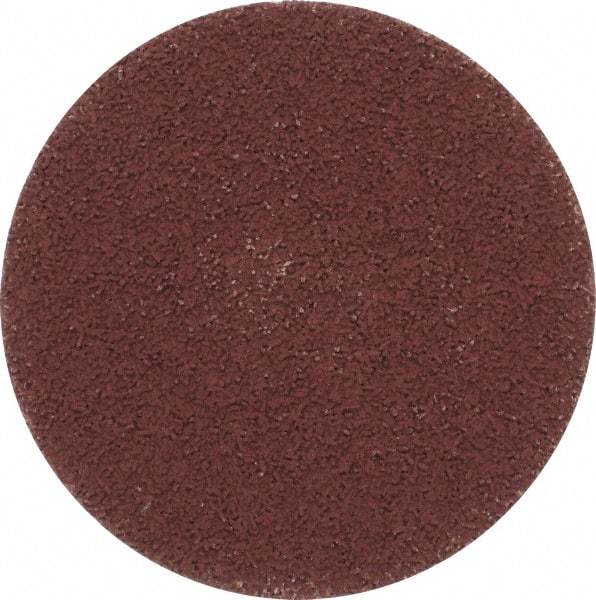 Made in USA - 3" Disc Diam, 600 Grit, Aluminum Oxide Quick Change Disc - Type R Attaching System, Coated, Brown, Super Fine Grade - Industrial Tool & Supply