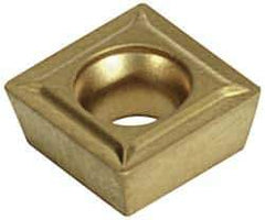 Hertel - SCMT32.52 LF Grade HC210 Carbide Turning Insert - TiN Finish, 90° Square, 3/8" Inscr Circle, 5/32" Thick, 1/32" Corner Radius - Industrial Tool & Supply