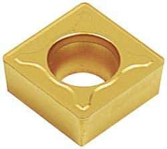 Hertel - CCMT431 LF Grade HC210 Carbide Turning Insert - TiN Finish, 80° Diamond, 1/2" Inscr Circle, 3/16" Thick, 1/64" Corner Radius - Industrial Tool & Supply