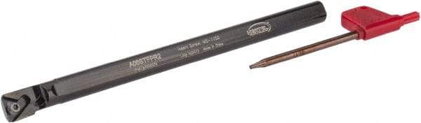 Hertel - 0.48" Min Bore Diam, 6" OAL, 3/8" Shank Diam, A-STFP Indexable Boring Bar - TP.. 21.51 Insert, Screw Holding Method - Industrial Tool & Supply