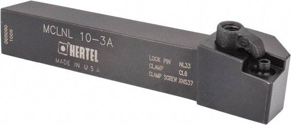 Hertel - MCLN, Left Hand Cut, 5° Lead Angle, 5/8" Shank Height x 5/8" Shank Width, Negative Rake Indexable Turning Toolholder - 4" OAL, CN..32. Insert Compatibility, Series Multi-Option - Industrial Tool & Supply