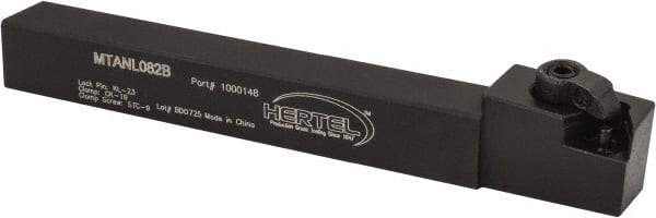 Hertel - MTAN, Left Hand Cut, 3° Lead Angle, 1/2" Shank Height x 1/2" Shank Width, Negative Rake Indexable Turning Toolholder - 4-1/2" OAL, TN..22. Insert Compatibility, Series Multi-Option - Industrial Tool & Supply