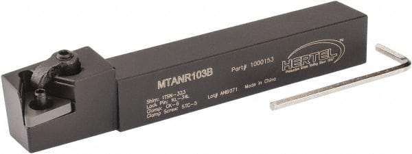 Hertel - MTAN, Right Hand Cut, 3° Lead Angle, 5/8" Shank Height x 5/8" Shank Width, Negative Rake Indexable Turning Toolholder - 4-1/2" OAL, TN..33. Insert Compatibility, Series Multi-Option - Industrial Tool & Supply