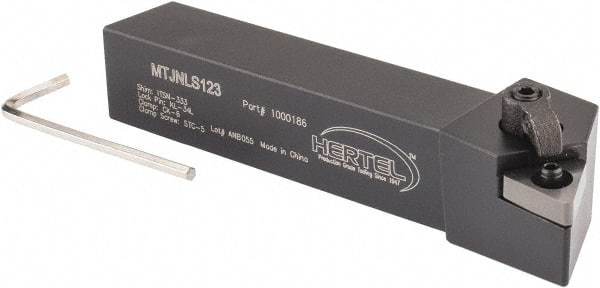 Hertel - MTJN, Left Hand Cut, 3° Lead Angle, 3/4" Shank Height x 3/4" Shank Width, Negative Rake Indexable Turning Toolholder - 4-1/2" OAL, TN..33. Insert Compatibility, Series Multi-Option - Industrial Tool & Supply