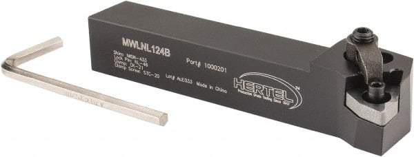 Hertel - MWLN, Left Hand Cut, 5° Lead Angle, 3/4" Shank Height x 3/4" Shank Width, Negative Rake Indexable Turning Toolholder - 4-1/2" OAL, WN..43. Insert Compatibility, Series Multi-Option - Industrial Tool & Supply