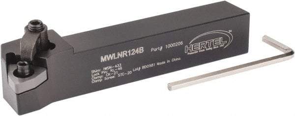 Hertel - MWLN, Right Hand Cut, 5° Lead Angle, 3/4" Shank Height x 3/4" Shank Width, Negative Rake Indexable Turning Toolholder - 4-1/2" OAL, WN..43. Insert Compatibility, Series Multi-Option - Industrial Tool & Supply