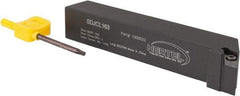 Hertel - SDJC, Left Hand Cut, 3° Lead Angle, 1" Shank Height x 1" Shank Width, Neutral Rake Indexable Turning Toolholder - 6" OAL, DC..32.5. Insert Compatibility, Series Screw-Type - Industrial Tool & Supply