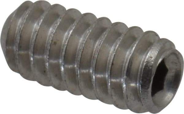 Value Collection - #2-56 UNC, 3/16" OAL, Cup Point Set Screw - Grade 18-8 Stainless Steel, 0.035" Key - Industrial Tool & Supply