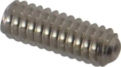 Value Collection - #2-56 UNC, 1/4" OAL, Cup Point Set Screw - Grade 18-8 Stainless Steel, 0.035" Key - Industrial Tool & Supply