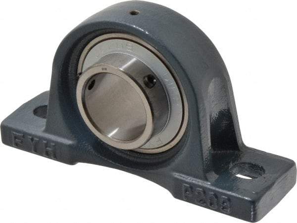 Value Collection - 1-3/4" ID, 4-3/16" OAW x 7-15/32" OAL x 4-3/16" OAH High Temperature Ball Bearing Pillow Block - 4,510 Lb Static Cap, 7,200 Lb Dyn Cap, 5-3/4" Btw Mnt Hole Ctrs, 2-1/8" Base-to-Ctr Ht, Cast Iron - Industrial Tool & Supply