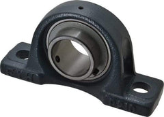 Value Collection - 1-15/16" ID, 4-7/16" OAW x 8-1/8" OAL x 4-7/16" OAH High Temperature Ball Bearing Pillow Block - 5,120 Lb Static Cap, 7,700 Lb Dyn Cap, 6-1/4" Btw Mnt Hole Ctrs, 2-1/4" Base-to-Ctr Ht, Cast Iron - Industrial Tool & Supply