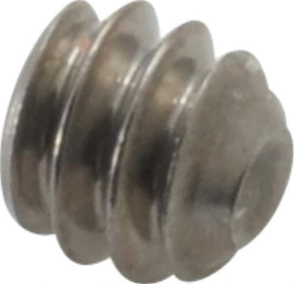Value Collection - #6-32 UNC, 1/8" OAL, Cup Point Set Screw - Grade 18-8 Stainless Steel, 1/16" Key - Industrial Tool & Supply