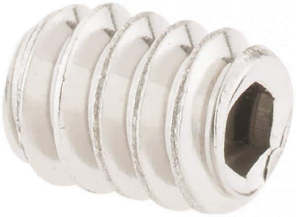 Value Collection - #6-32 UNC, 3/16" OAL, Cup Point Set Screw - Grade 18-8 Stainless Steel, 1/16" Key - Industrial Tool & Supply
