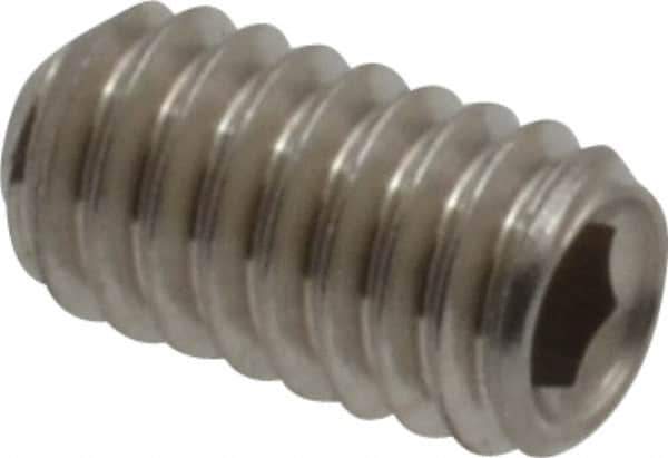 Value Collection - #8-32 UNC, 5/16" OAL, Cup Point Set Screw - Grade 18-8 Stainless Steel, 5/64" Key - Industrial Tool & Supply