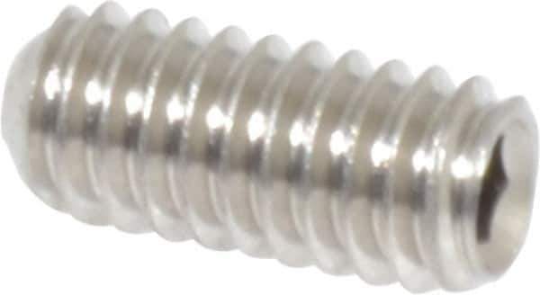 Value Collection - #8-32 UNC, 3/8" OAL, Cup Point Set Screw - Grade 18-8 Stainless Steel, 5/64" Key - Industrial Tool & Supply