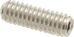 Value Collection - #8-32 UNC, 1/2" OAL, Cup Point Set Screw - Grade 18-8 Stainless Steel, 5/64" Key - Industrial Tool & Supply