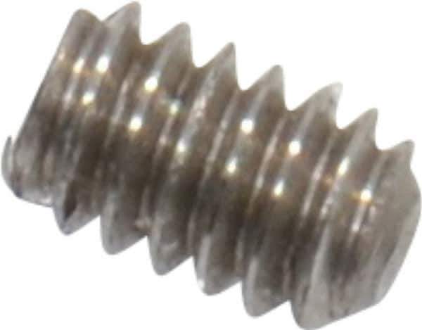 Value Collection - #0-80 UNF, 3/32" OAL, Cup Point Set Screw - Grade 18-8 Stainless Steel, 0.028" Key - Industrial Tool & Supply