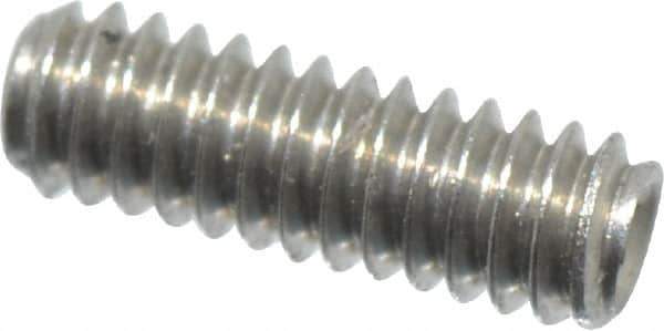 Value Collection - #0-80 UNF, 3/16" OAL, Cup Point Set Screw - Grade 18-8 Stainless Steel, 0.028" Key - Industrial Tool & Supply