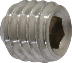 Value Collection - #10-32 UNF, 3/16" OAL, Cup Point Set Screw - Grade 18-8 Stainless Steel, 3/32" Key - Industrial Tool & Supply