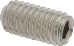 Value Collection - #10-32 UNF, 3/8" OAL, Cup Point Set Screw - Grade 18-8 Stainless Steel, 3/32" Key - Industrial Tool & Supply