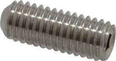 Value Collection - #10-32 UNF, 1/2" OAL, Cup Point Set Screw - Grade 18-8 Stainless Steel, 3/32" Key - Industrial Tool & Supply