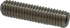 Value Collection - #10-32 UNF, 3/4" OAL, Cup Point Set Screw - Grade 18-8 Stainless Steel, 3/32" Key - Industrial Tool & Supply