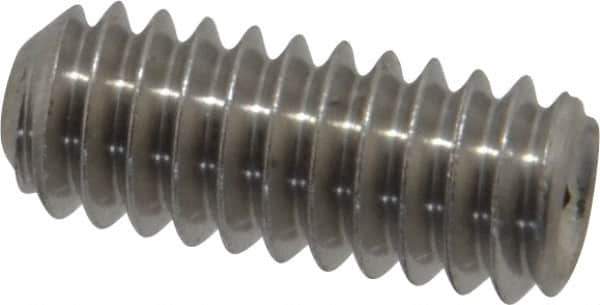 Value Collection - 1/4-20 UNC, 5/8" OAL, Cup Point Set Screw - Grade 18-8 Stainless Steel, 1/8" Key - Industrial Tool & Supply