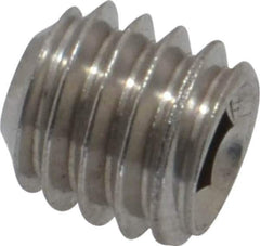 Value Collection - 5/16-18 UNC, 5/16" OAL, Cup Point Set Screw - Grade 18-8 Stainless Steel, 3/32" Key - Industrial Tool & Supply