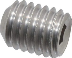 Value Collection - 1/2-13 UNC, 5/8" OAL, Cup Point Set Screw - Grade 18-8 Stainless Steel, 1/4" Key - Industrial Tool & Supply