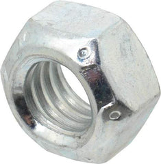 Value Collection - 7/16-14 UNC Grade C Hex Lock Nut with Distorted Thread - 11/16" Width Across Flats, 3/8" High, Cadmium Clear-Plated Finish - Industrial Tool & Supply